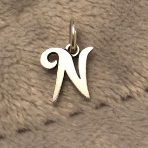 James Avery “N” scrip initial charm